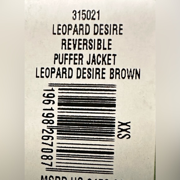 Farm Rio XXS Leopard Desire Reversible Puffer Jacket NWT Pricing firm. - Picture 11 of 11
